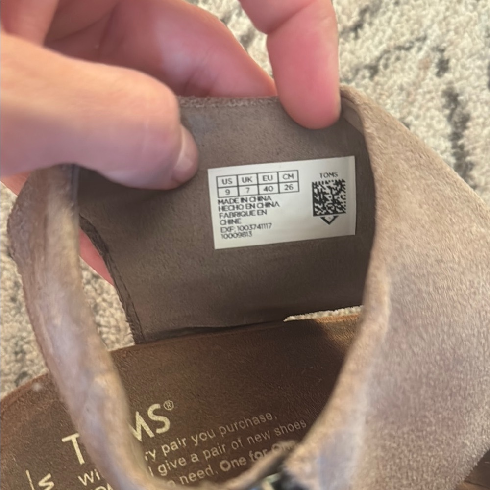 Toms Taupe Suede Heeled Boots - Picture 3 of 9